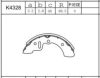MITSUBISHI MZ981123 Brake Shoe Set
